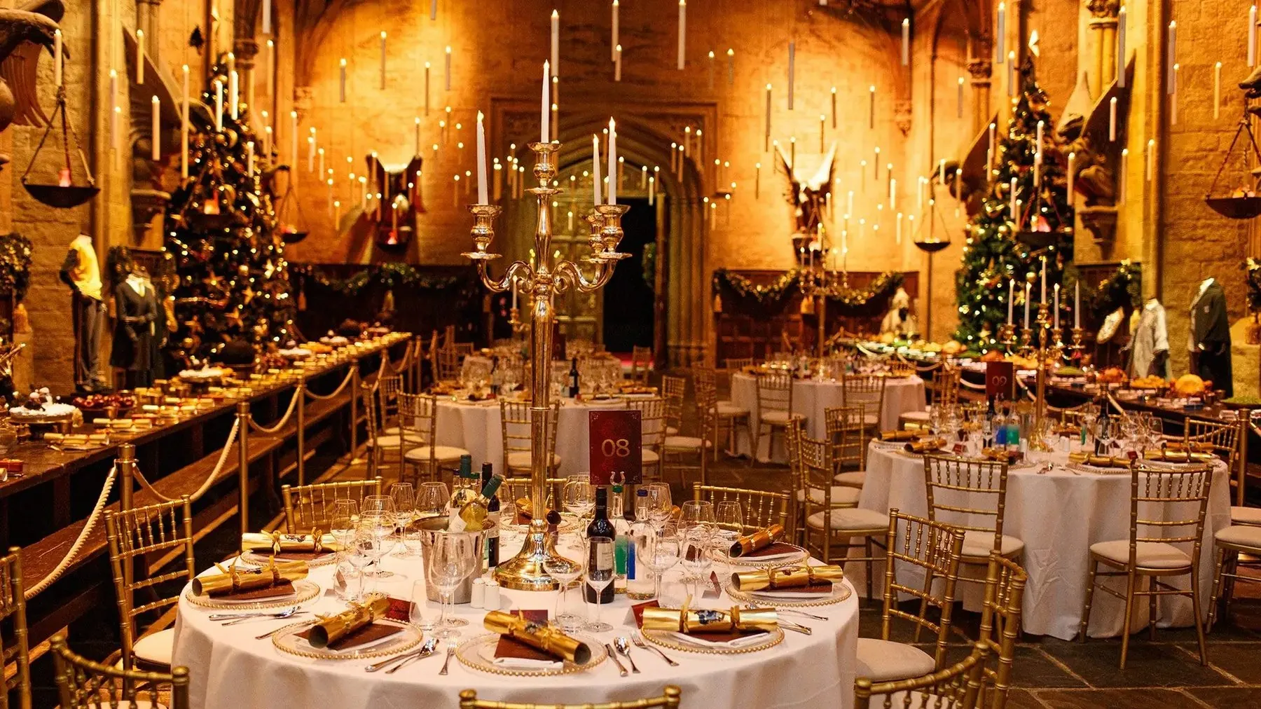 Private dinner setting at Warner Bros. Studio Tour London