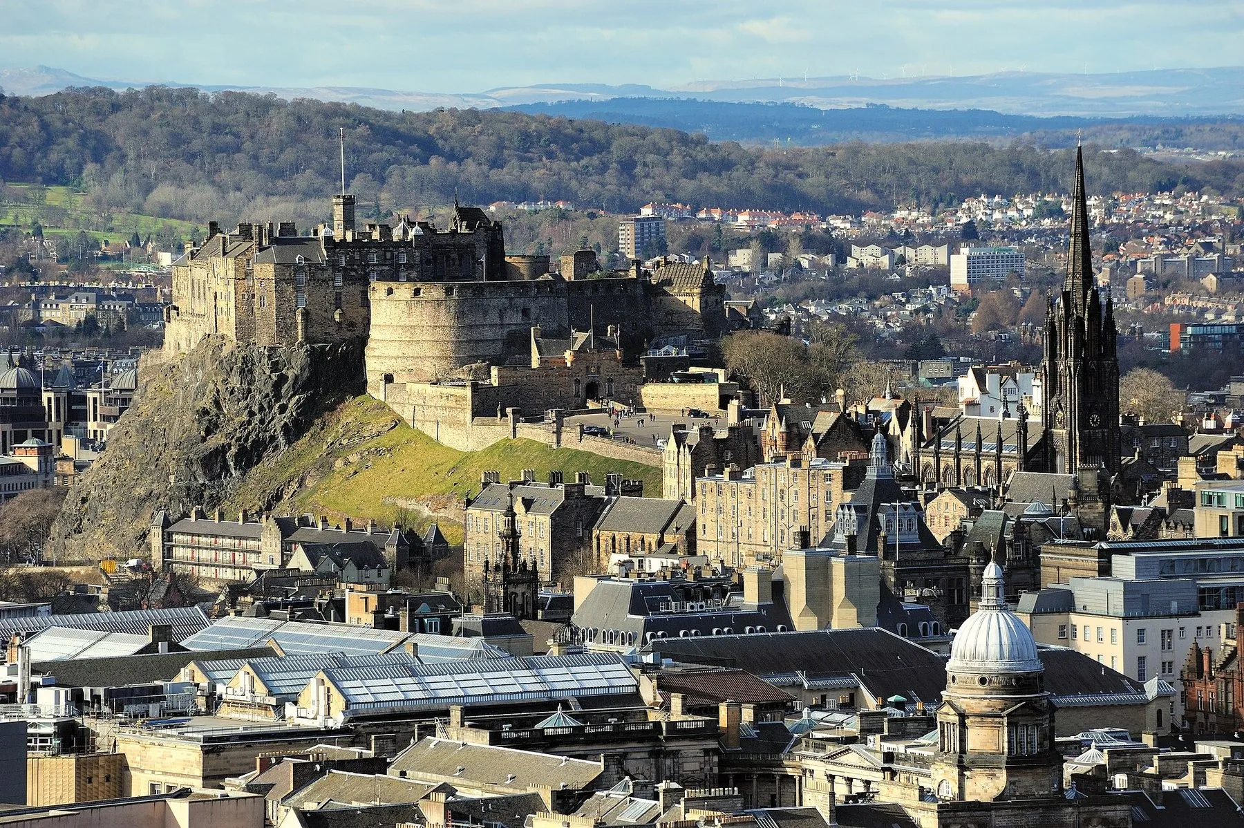 Edinburgh Castle skyline in Scotland