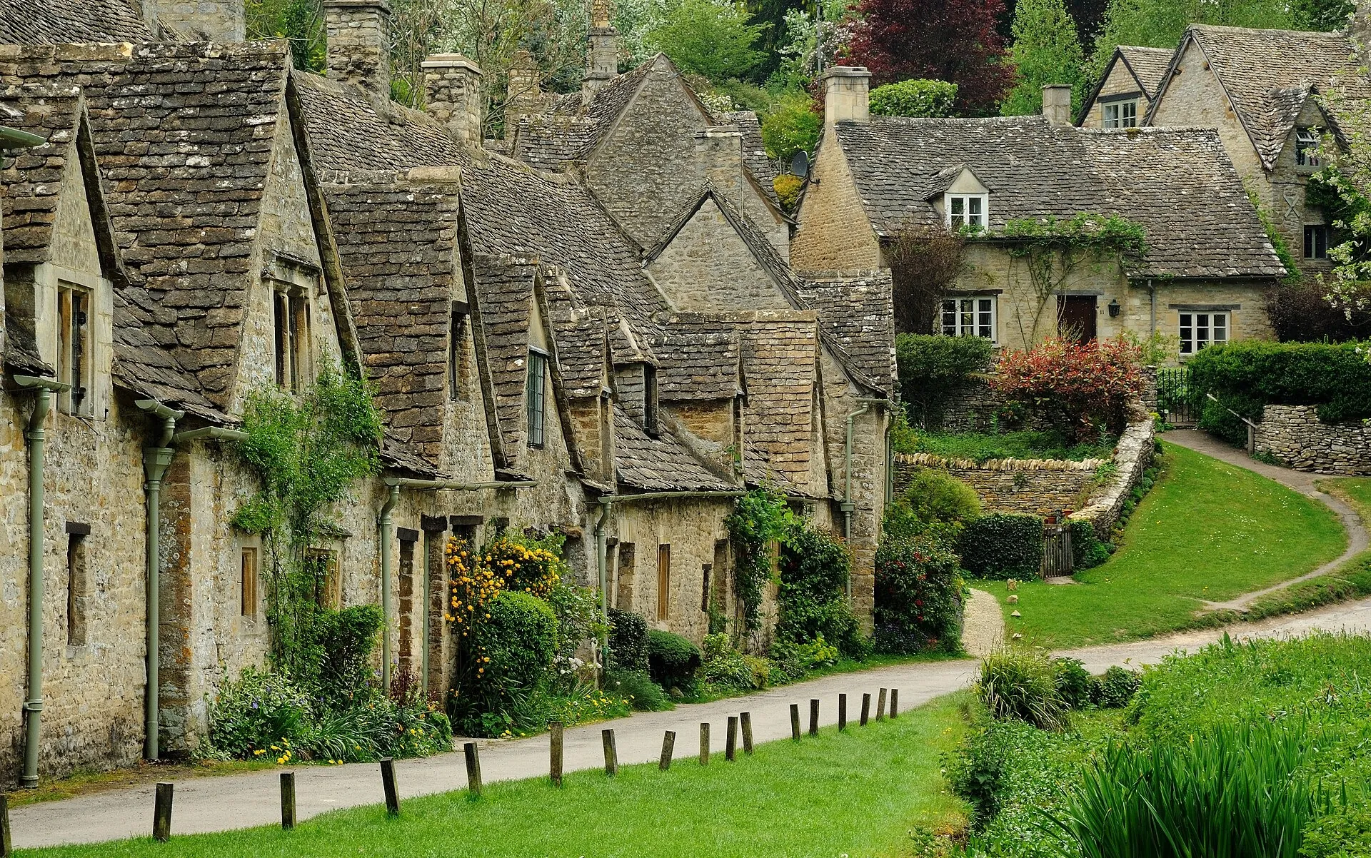 Cotswolds stone cottages and village